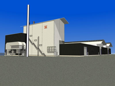 rendering Bioplastic fabriek